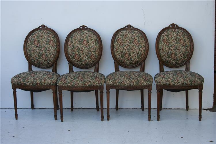 Juego De 4 Sillas Estilo Frances Luis Xvi Medallon