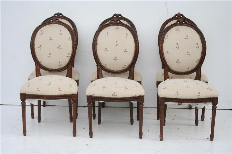 Juego De 6 Sillas Estilo Frances Luis Xvi Medallon