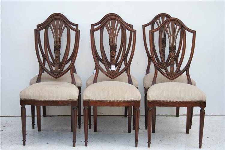 Juego De 6 Sillas De Estilo Ingles Con Palmeta