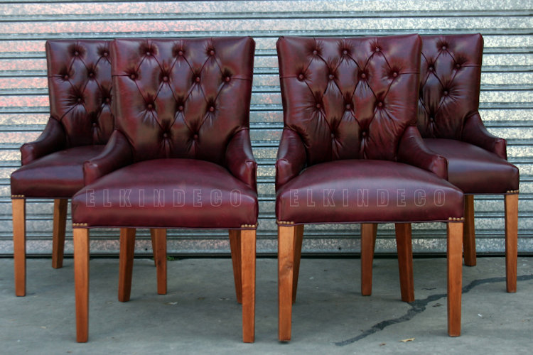 SILLONES CABECERA DE COMEDOR EN CUERO VACUNO