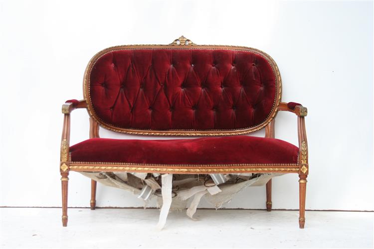 Sofa Sillon Estilo Frances Luis Xvi 2 Cuerpos | El_kin