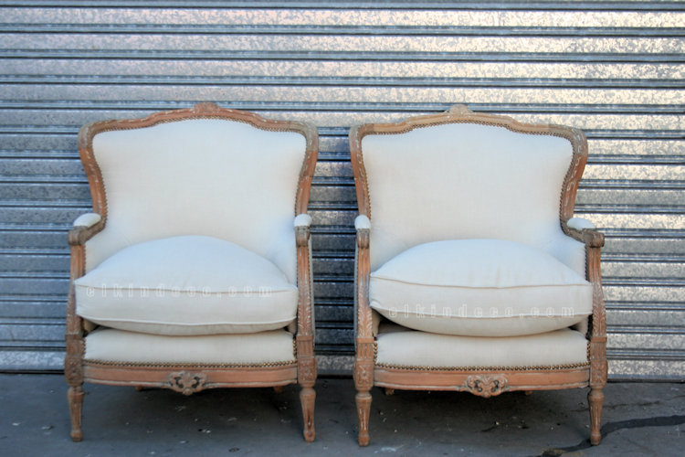 Par De Sillones Estilo Frances Lavados Retapizados a nuevo