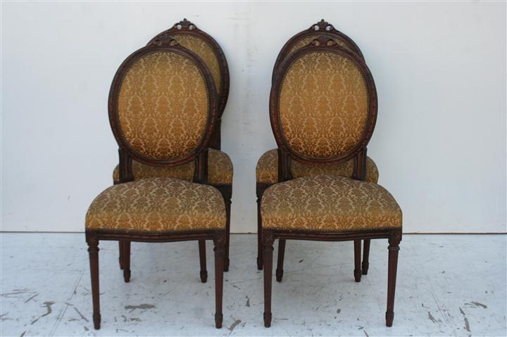 Juego De 4 Sillas Estilo Frances Luis Xvi Medallon