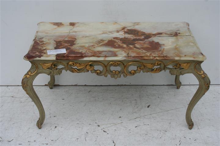 Mesa Centro Ratona Frances Con Tapa De Marmol