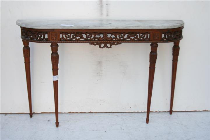 Consola Estilo Frances Luis Xvi Con Marmol