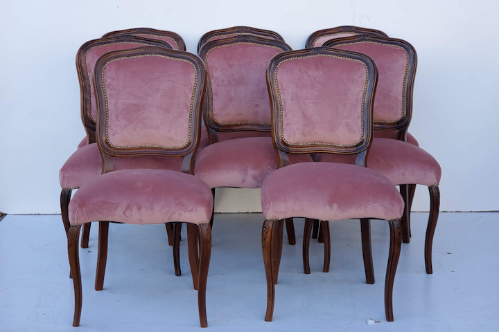 Juego De Comedor Frances Luis XV 8 Sillas 2 Sillones