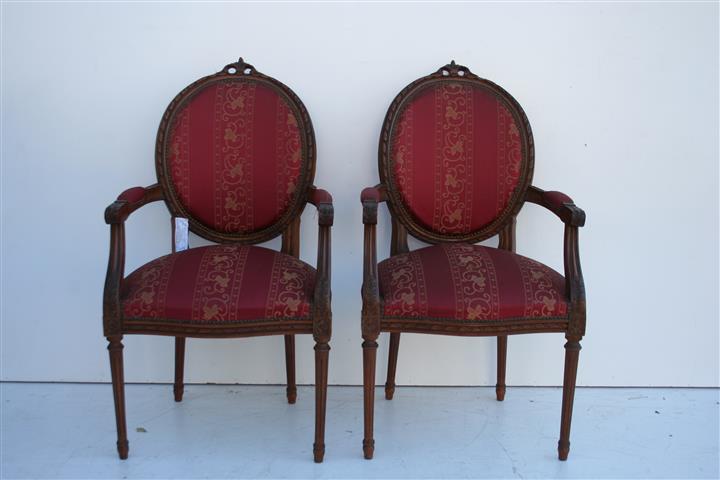 Par De Sillones Estilo Frances Luis Xvi Medallon