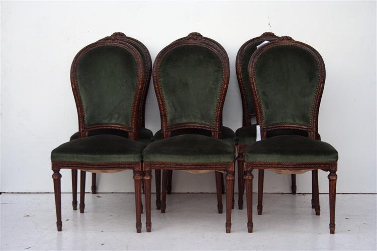 Juego De 6 Sillas Estilo Frances Luis Xvi Oval