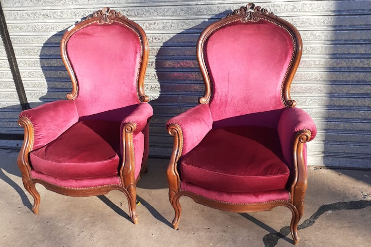 Par De Sillones Estilo Colonial Ingles De Living