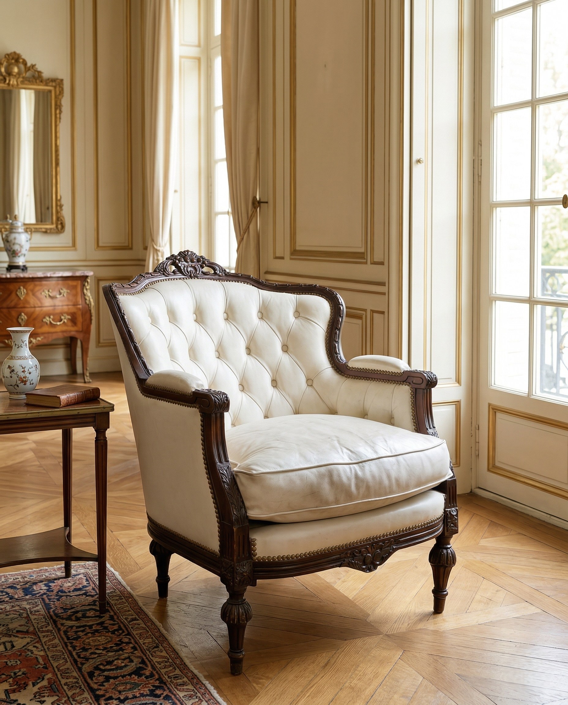 Sillón Estilo Francés Luis Xvi De Living