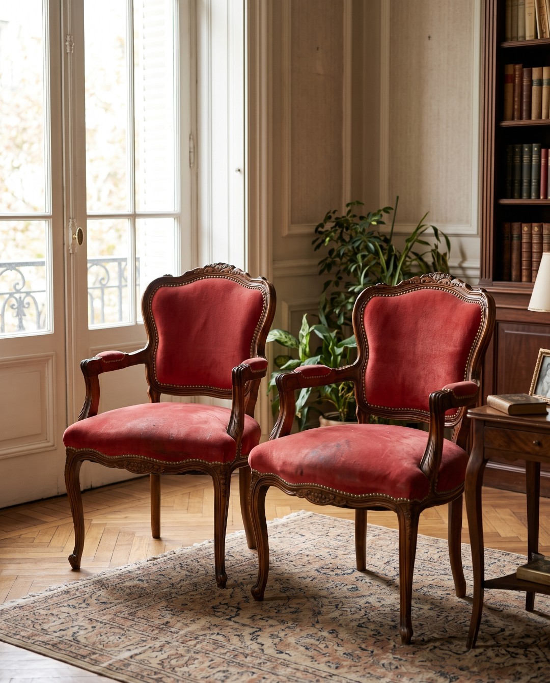 Par De Sillones Estilo Francés Luis XV